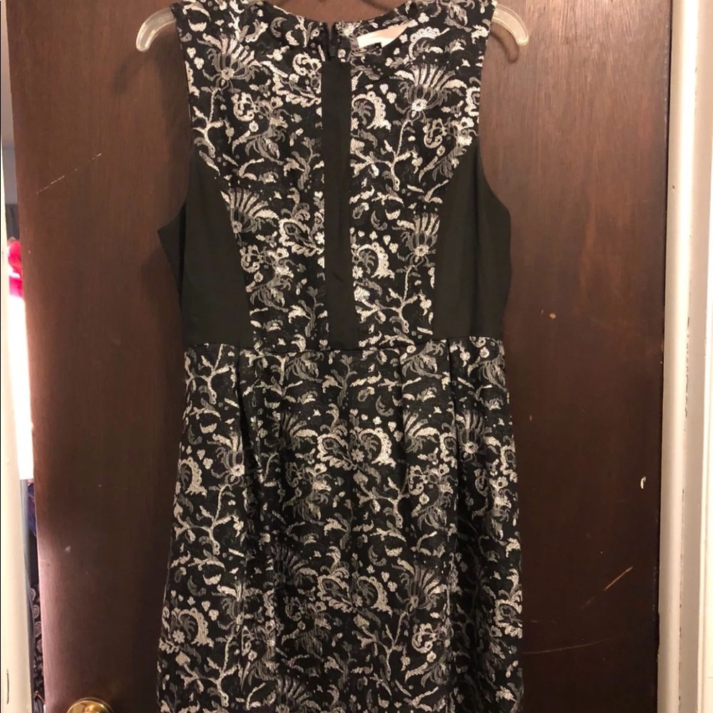 Black and White Floral Dress